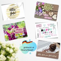 20er Set Geburtstagskarten mit Umschlag Glückwunschkarten Postkarte als Grußkarten