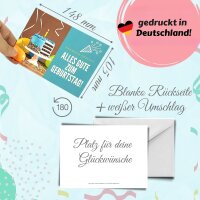 20er Set Geburtstagskarten mit Umschlag Glückwunschkarten Postkarte als Grußkarten