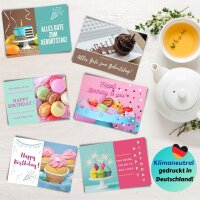 24er Set Geburtstagskarten mit Umschlag Glückwunschkarten Postkarte als Grußkarten