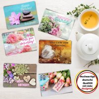 24er Set Geburtstagskarten mit Umschlag Glückwunschkarten Postkarte als Grußkarten