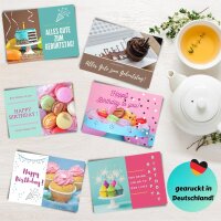24er Set Geburtstagskarten mit Umschlag Glückwunschkarten Postkarte als Grußkarten