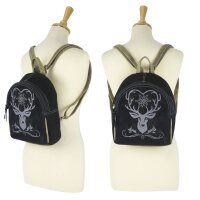 Domelo backpack woman shoulder bag leather black big handbag