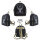 Domelo backpack woman shoulder bag leather black big handbag