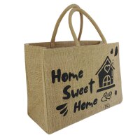 Domelo große Jute Einkaufskorb, 100% Vegane Einkaufstasche/ Handtasche