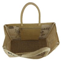 Domelo große Jute Einkaufskorb, 100% Vegane Einkaufstasche/ Handtasche