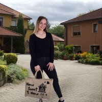 Domelo große Jute Einkaufskorb, 100% Vegane Einkaufstasche/ Handtasche