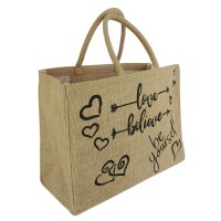 Domelo große Jute Einkaufskorb, 100% Vegane Einkaufstasche/ Handtasche