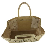 Domelo große Jute Einkaufskorb, 100% Vegane Einkaufstasche/ Handtasche