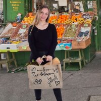 Domelo große Jute Einkaufskorb, 100% Vegane Einkaufstasche/ Handtasche