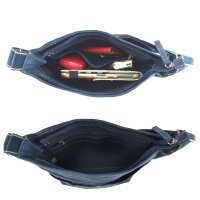 Domelo Damen gewachste Canvas Umhängetasche. Dunkelblaue wasserabweisende Hobo Tasche