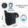 Domelo Damen gewachste Canvas Umhängetasche. Schwarze wasserabweisende Hobo Tasche