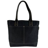Domelo Damen gewachste Canvas Shopper.Schwarze...