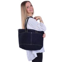Domelo Damen gewachste Canvas Shopper.Schwarze...