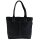 Domelo Damen gewachste Canvas Shopper.Schwarze wasserabweisende Handtasche