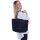 Domelo Damen gewachste Canvas Shopper.Schwarze wasserabweisende Handtasche