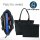 Domelo Damen gewachste Canvas Shopper.Schwarze wasserabweisende Handtasche