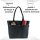 Domelo Damen gewachste Canvas Shopper.Schwarze wasserabweisende Handtasche