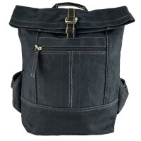 Domelo gewachste Canvas Rucksack. Schwarze...
