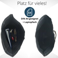 Domelo gewachste Canvas Rucksack. Schwarze wasserabweisende Unisex Backpack
