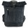 Domelo gewachste Canvas Rucksack. Schwarze wasserabweisende Unisex Backpack
