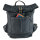 Domelo gewachste Canvas Rucksack. Schwarze wasserabweisende Unisex Backpack