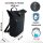 Domelo gewachste Canvas Rucksack. Schwarze wasserabweisende Unisex Backpack