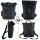 Domelo gewachste Canvas Rucksack. Schwarze wasserabweisende Unisex Backpack