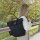 Domelo gewachste Canvas Rucksack. Schwarze wasserabweisende Unisex Backpack