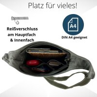 Domelo Damen gewachste Canvas Umhängetasche. Khaki grün wasserabweisende Hobo Tasche