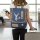 Domelo Trachten Rucksack/ Umhängetasche für Mädchen. Backpack aus Jeansstoff/Canvas Reh-Motiv