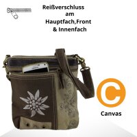 Domelo Trachtentasche Canvas Umhängetasche Damen Schultertasche Crossbody Tasche