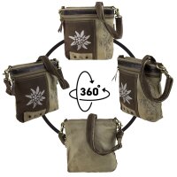 Domelo Trachtentasche Canvas Umhängetasche Damen Schultertasche Crossbody Tasche