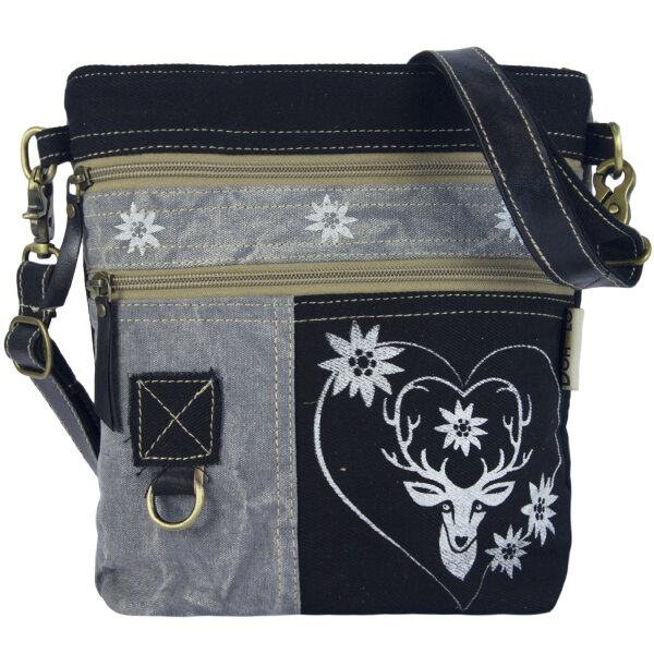 Sunsa Canvas Bag small shoulder bag grey stone washed crossbody black handbag woman