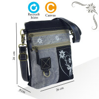 Sunsa Canvas Bag small shoulder bag grey stone washed crossbody black handbag woman