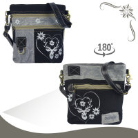 Sunsa Canvas Bag small shoulder bag grey stone washed crossbody black handbag woman