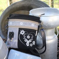 Sunsa Canvas Bag small shoulder bag grey stone washed crossbody black handbag woman