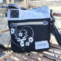 Sunsa Canvas Bag small shoulder bag grey stone washed crossbody black handbag woman