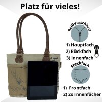 Domelo Canvas bag handbag shoulder bag black gray