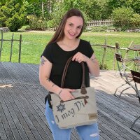 Domelo Canvas bag handbag shoulder bag black gray