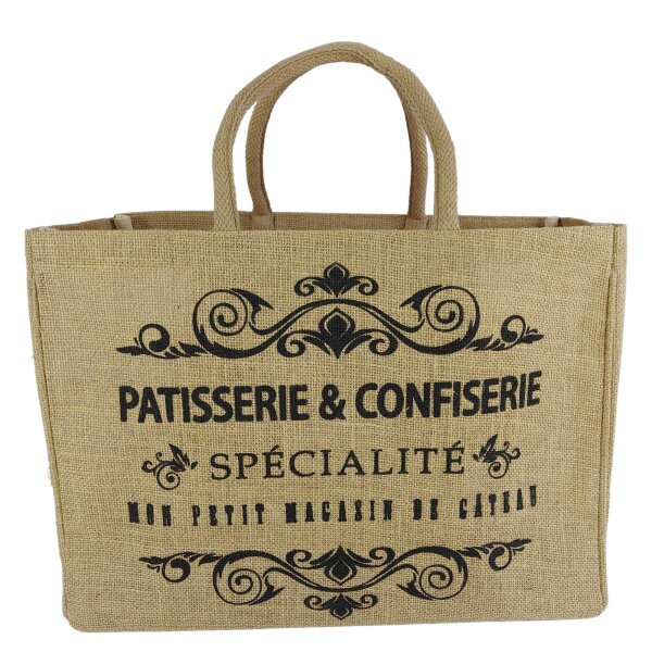 Domelo große Jute Einkaufskorb, 100% Vegane Einkaufstasche/ Handtasche