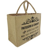 Domelo große Jute Einkaufskorb, 100% Vegane Einkaufstasche/ Handtasche