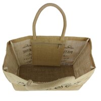 Domelo große Jute Einkaufskorb, 100% Vegane Einkaufstasche/ Handtasche