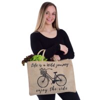 Domelo große Jute Einkaufskorb, 100% Vegane...