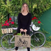 Domelo große Jute Einkaufskorb, 100% Vegane Einkaufstasche/ Handtasche