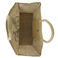 Domelo große Jute Einkaufskorb, 100% Vegane Einkaufstasche/ Handtasche