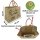 Domelo große Jute Einkaufskorb, 100% Vegane Einkaufstasche/ Handtasche