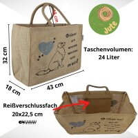Jute bag Home Sweet Home, shopping bag, shopper