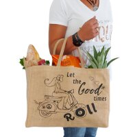 Domelo große Jute Einkaufskorb, 100% Vegane...