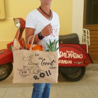 Jute bag Home Sweet Home, shopping bag, shopper