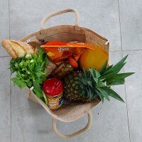 Jute bag Home Sweet Home, shopping bag, shopper